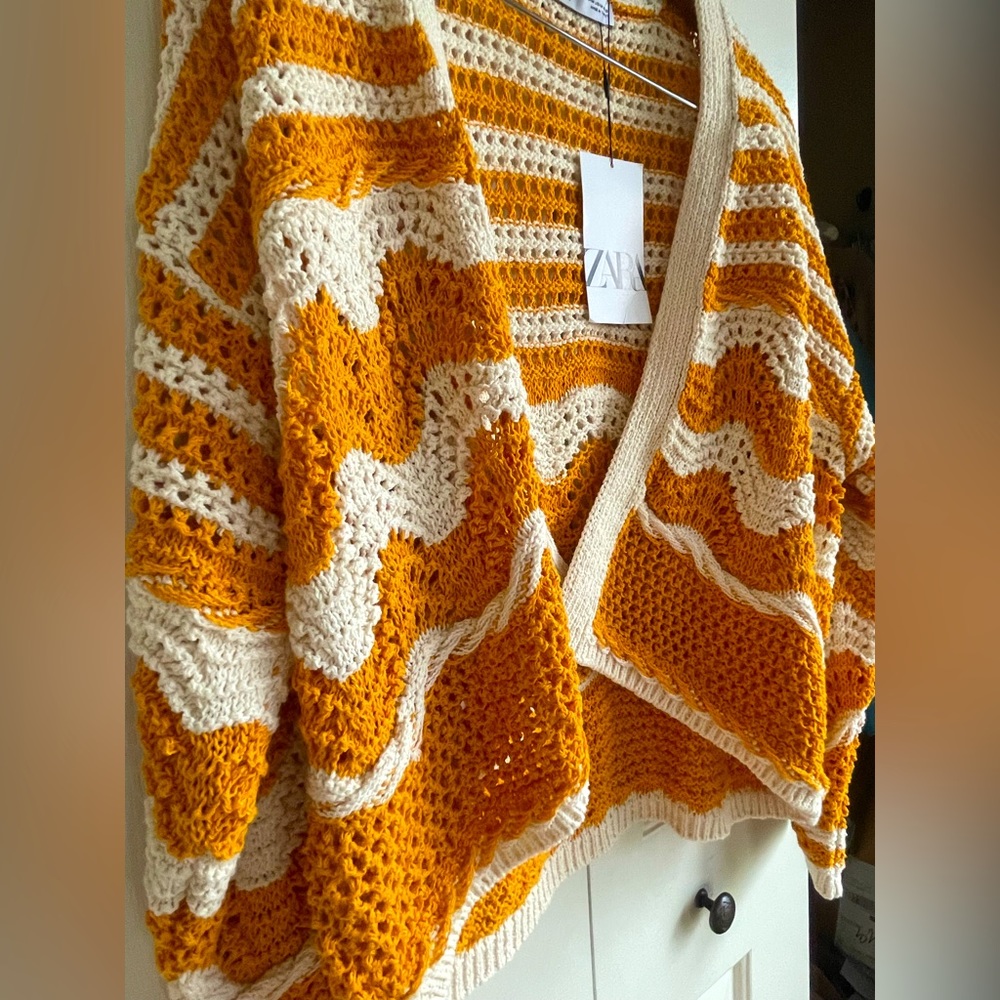 ZARA OPEN-KNOIT SWEATER - Picture 5 of 8